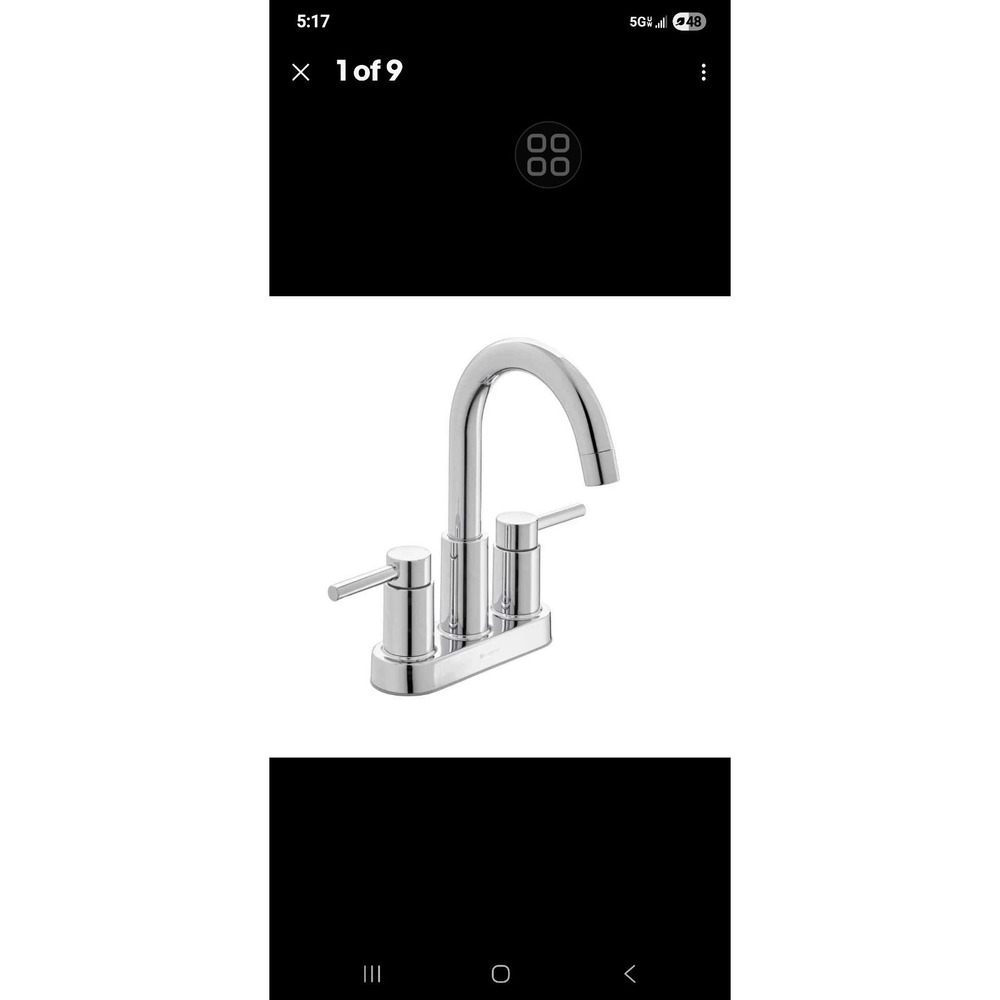 Glacier Bay Dorind Faucet HD67110W-6001, 4" Centerset, 2-Handle High-Arc, Chrome
